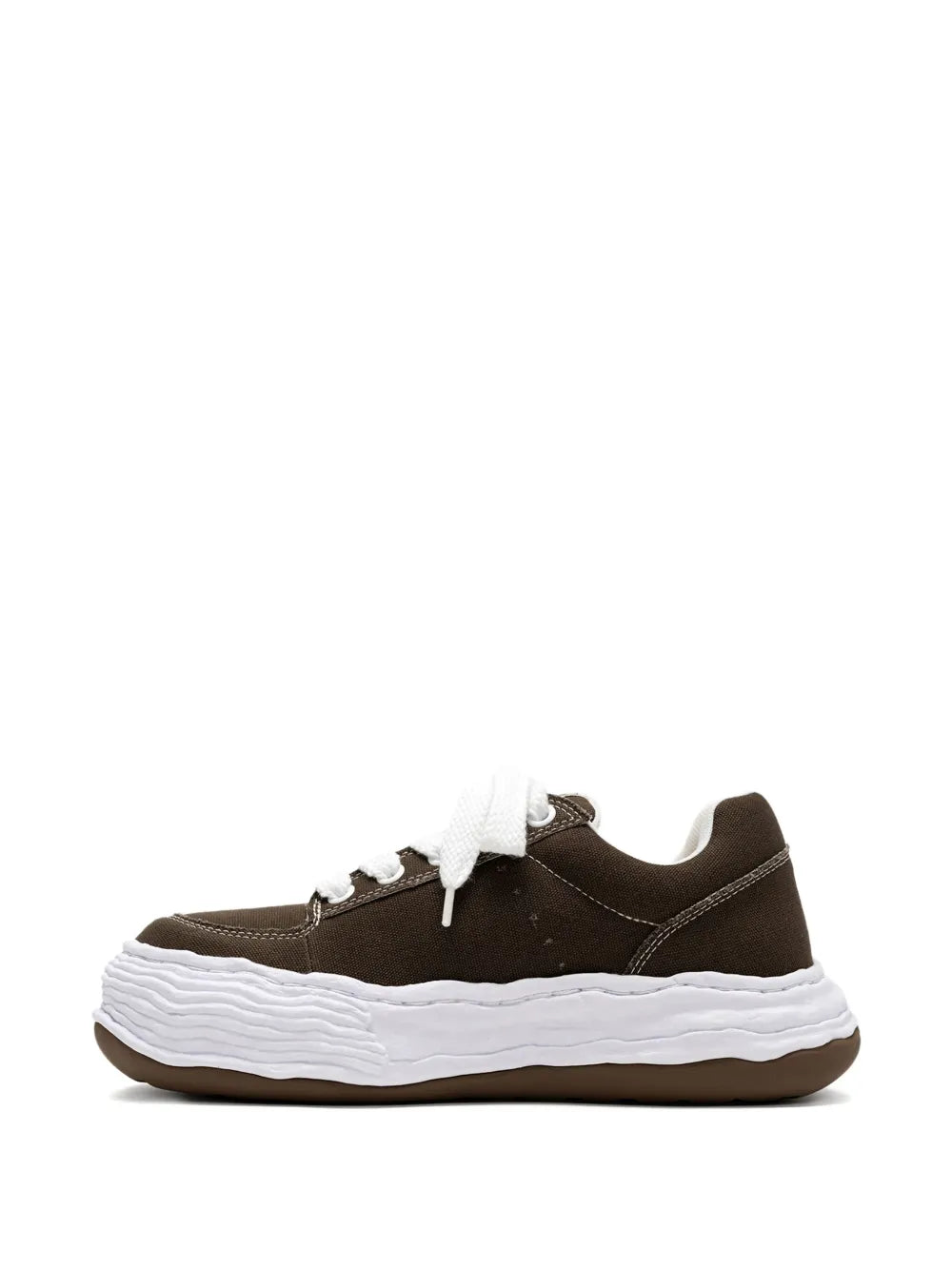 Maison MIHARA YASUHIRO tenis con agujetas - marrón