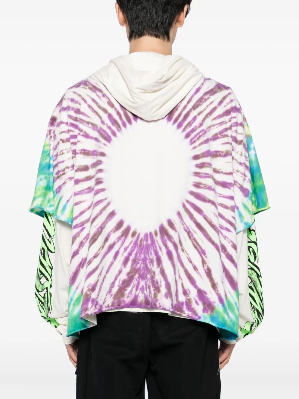 HELLSTAR hoodie con motivo tie-dye