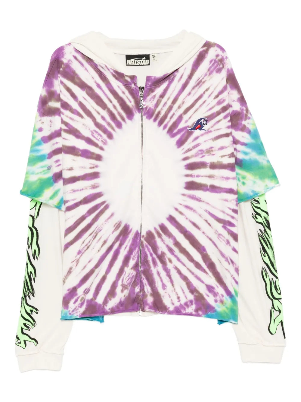 HELLSTAR hoodie con motivo tie-dye
