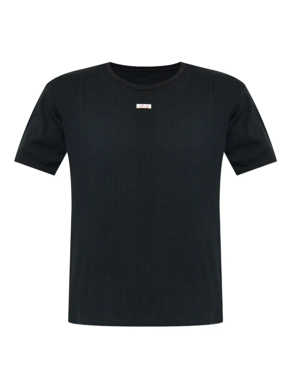 Maison Margiela playera tejida de canalé con cuello redondo - Negro - imagen 1