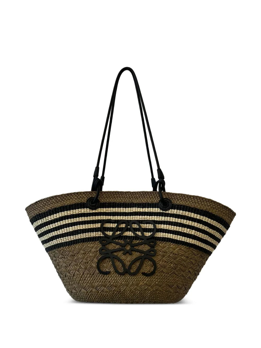 LOEWE striped anagram basket bag