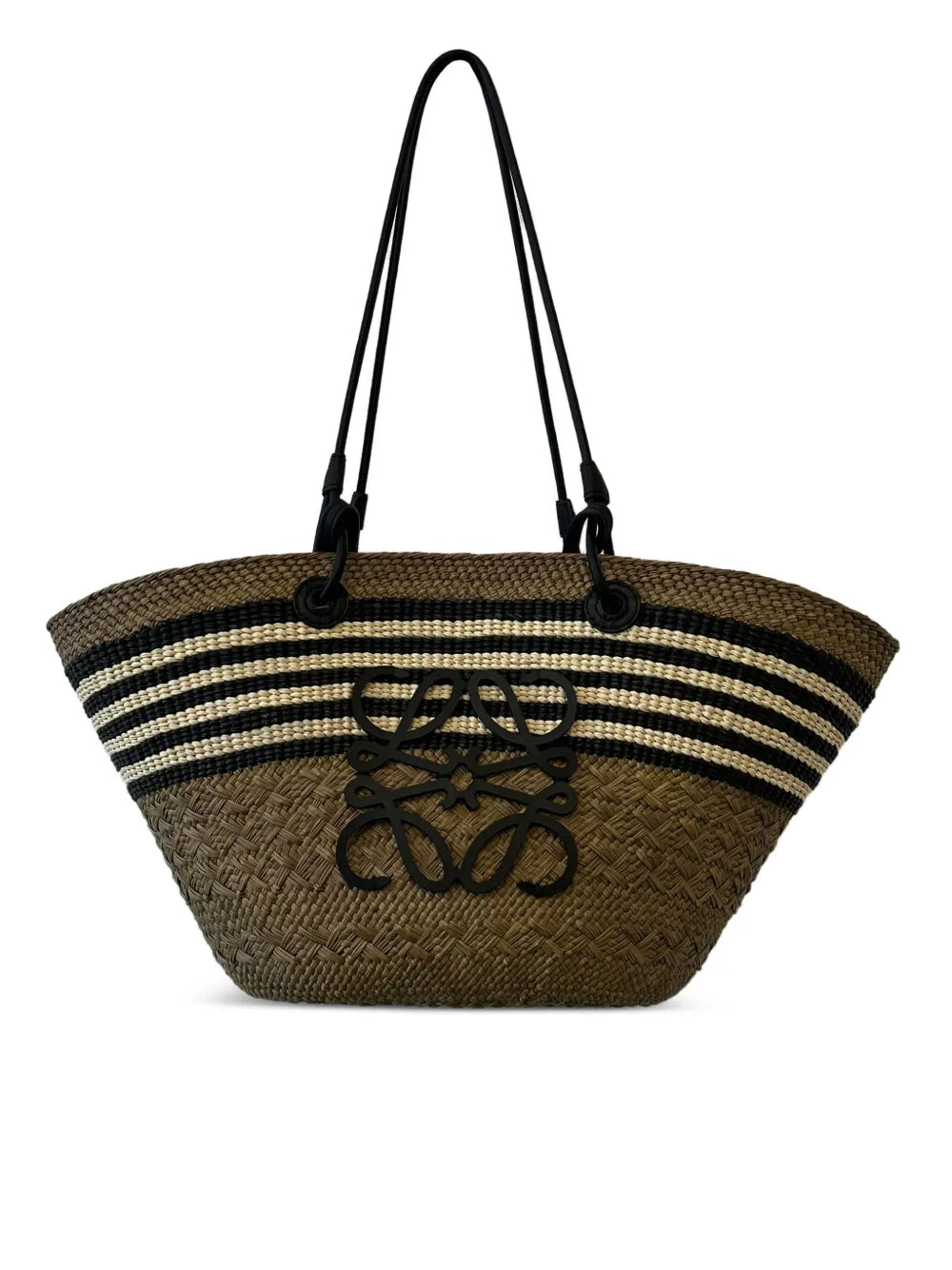 LOEWE striped anagram basket bag