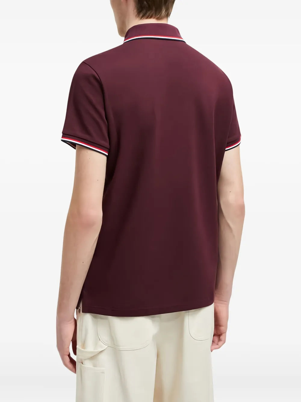 Moncler playera tipo polo con parche del logo