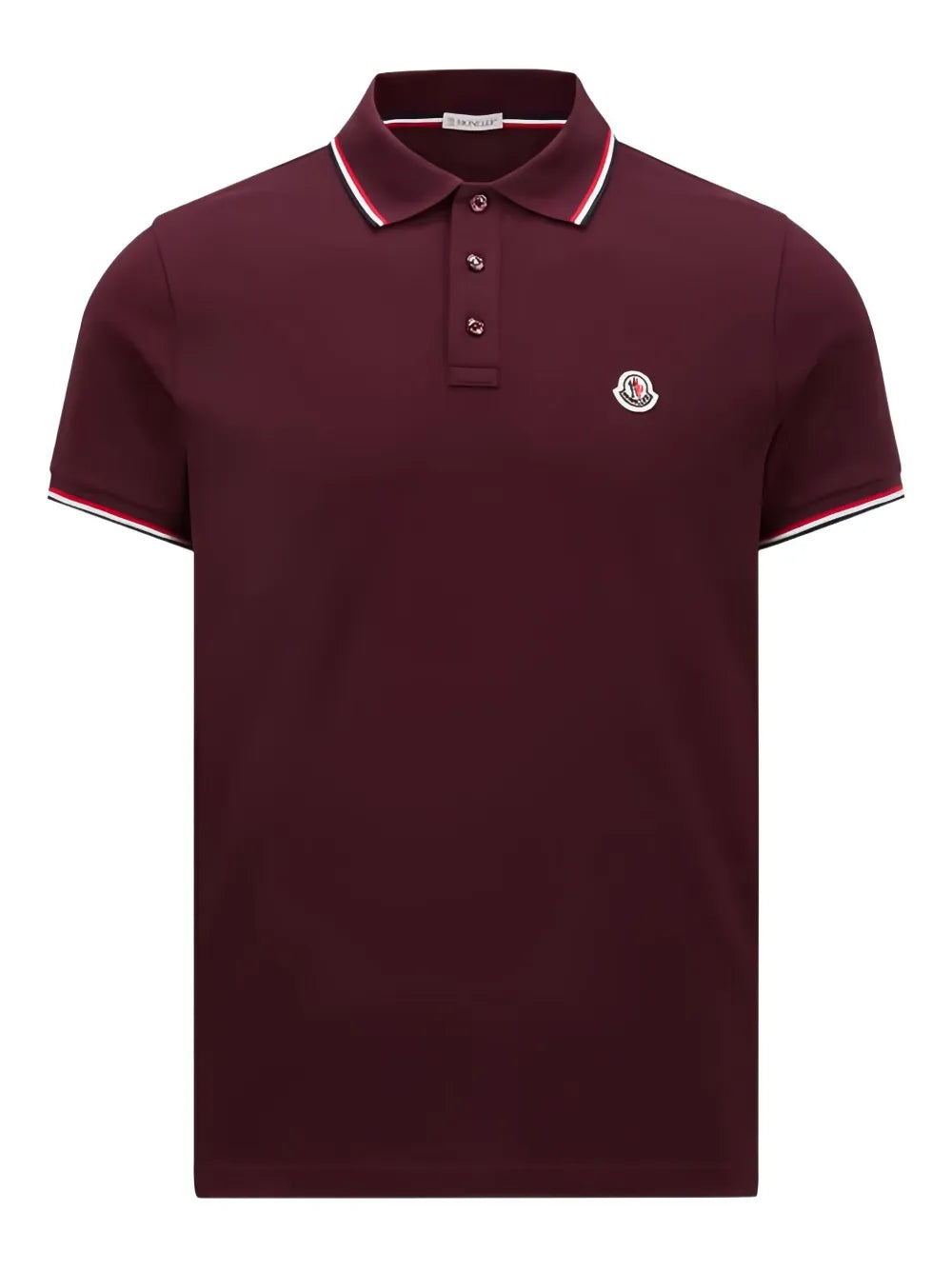 Moncler playera tipo polo con parche del logo