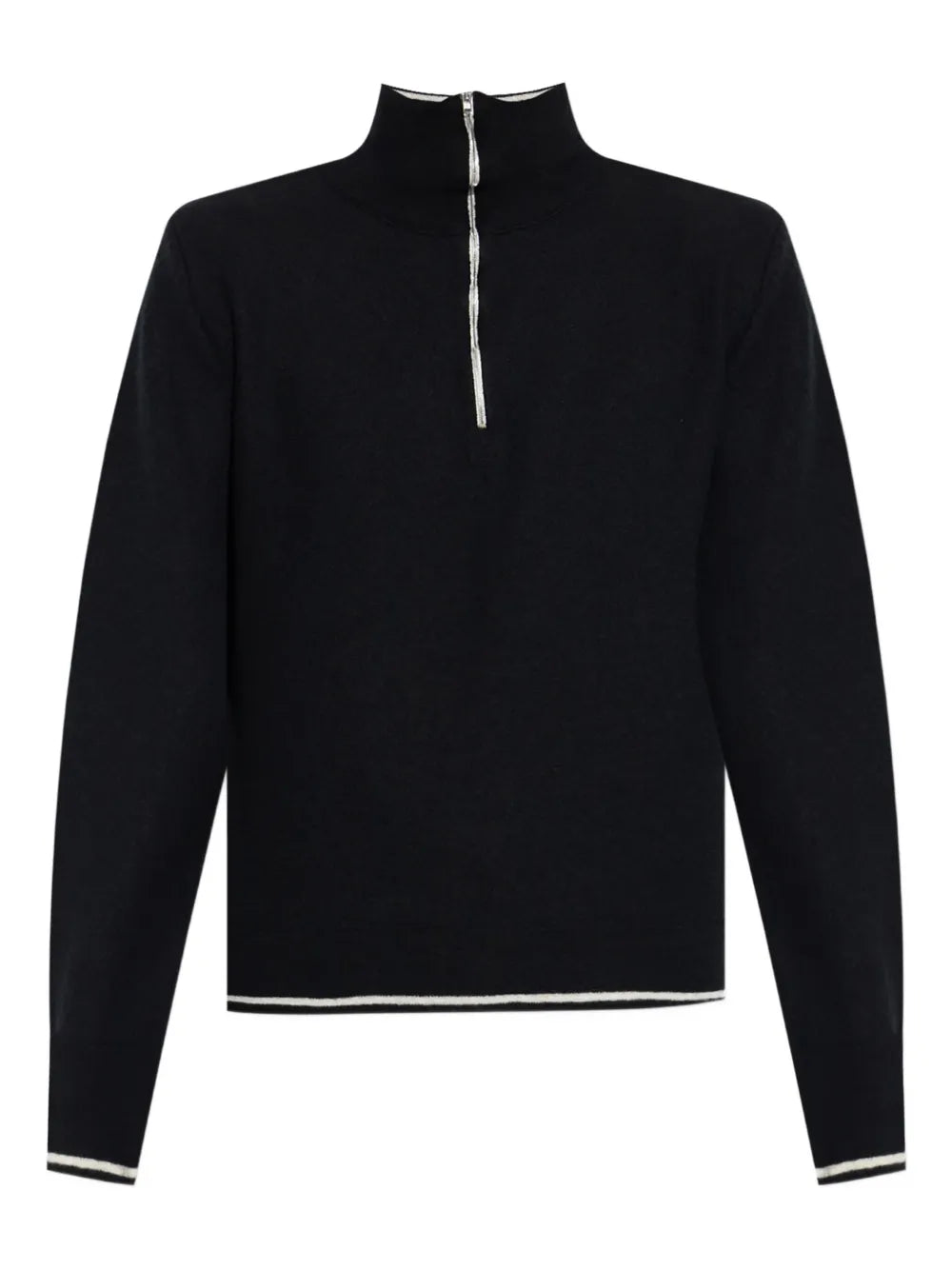 Maison Margiela suéter con cuello de tortuga y cierre - Negro - imagen 1