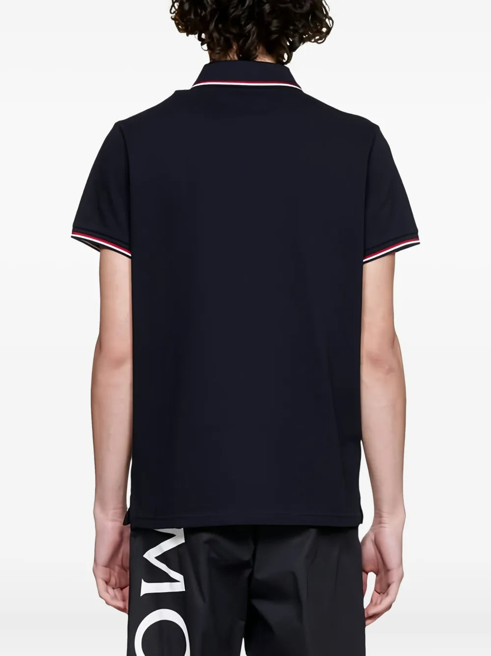 Moncler playera tipo polo de piqué