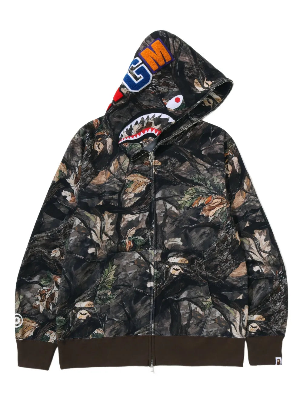 A BATHING APE® hoodie Tree Edge Camo Shark