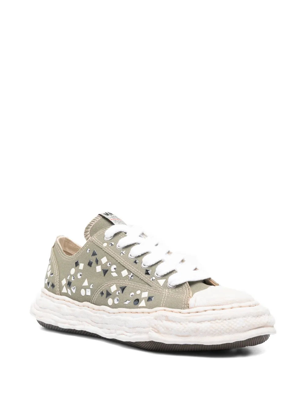 Maison MIHARA YASUHIRO tenis Peterson 23 con apliques - verde