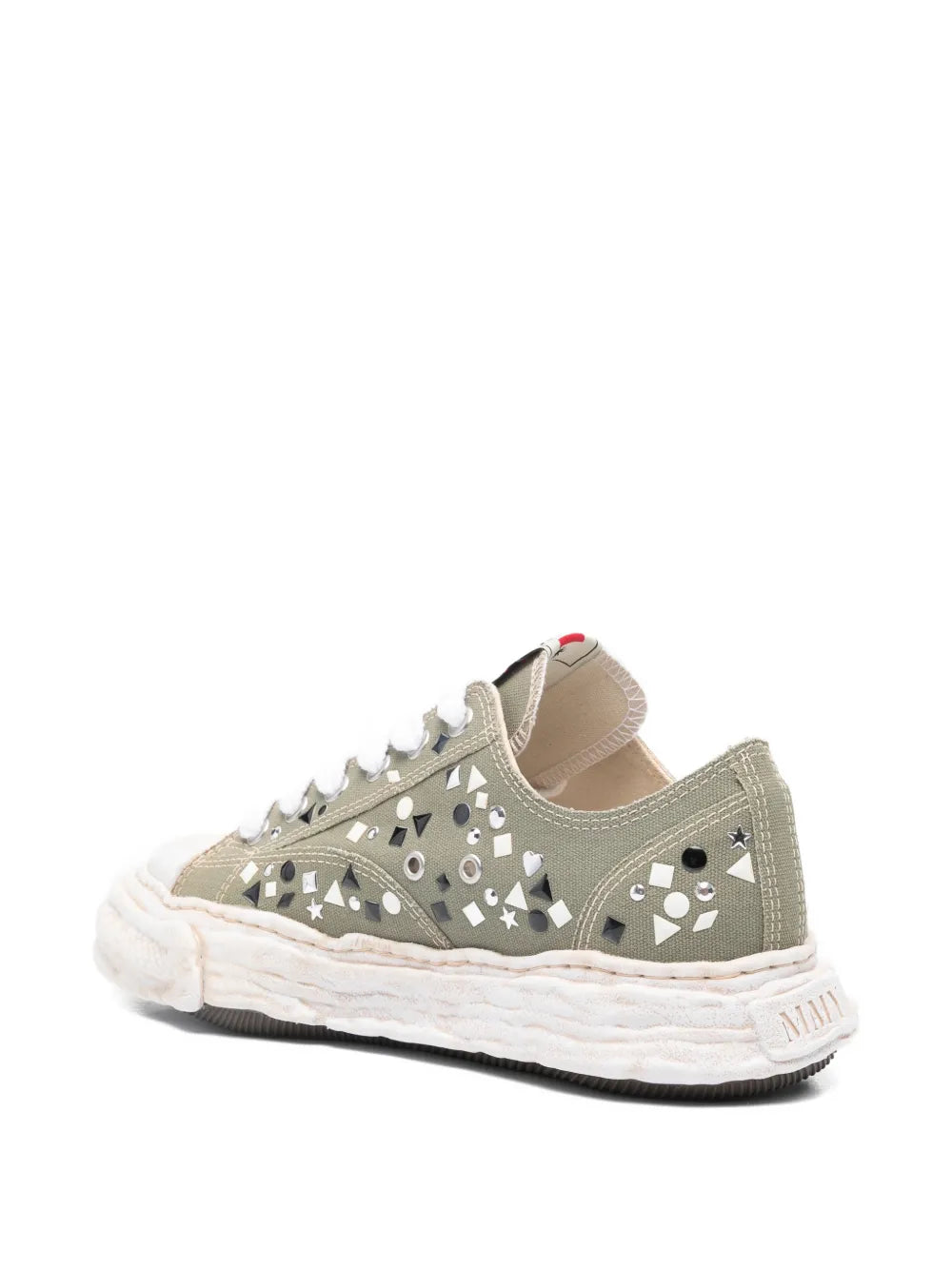 Maison MIHARA YASUHIRO tenis Peterson 23 con apliques - verde
