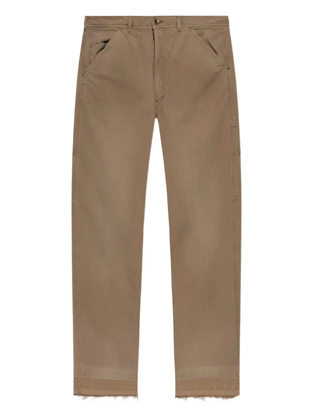 Maison Margiela pantalones deshilachados con motivo de espiga - Neutro - imagen 1