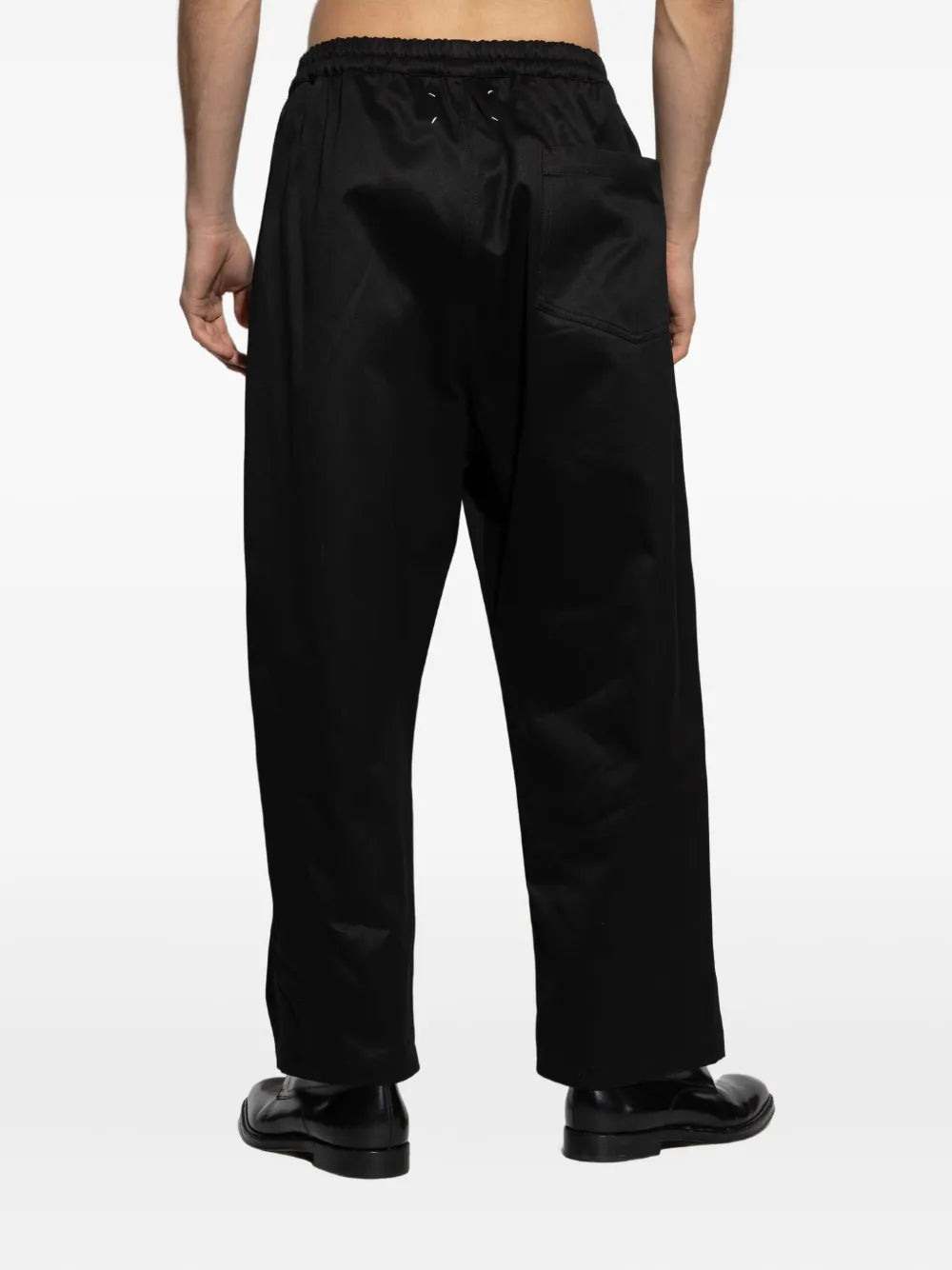 Maison Margiela pantalones con cordones y pliegues - Negro - imagen 4