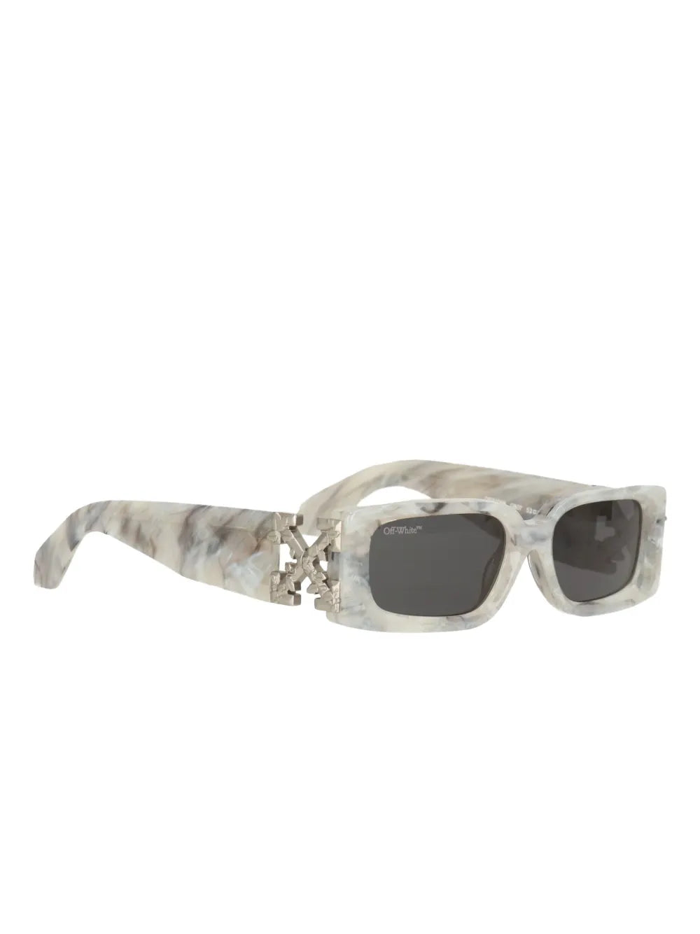 Off-White lentes de sol con efecto marmoleado