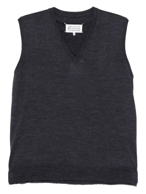 Maison Margiela chaleco tejido con cuello en V - imagen 1