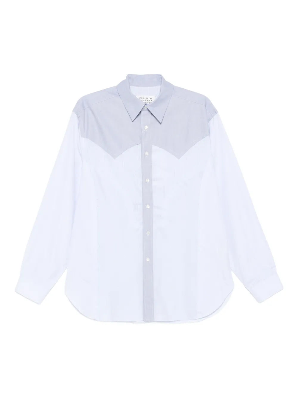Maison Margiela camisa con diseño de dos tonos - Azul - imagen 1