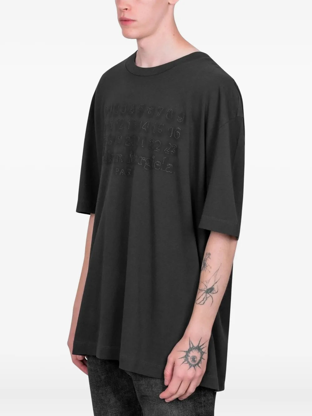 Maison Margiela playera con detalle del logo - Gris - imagen 2