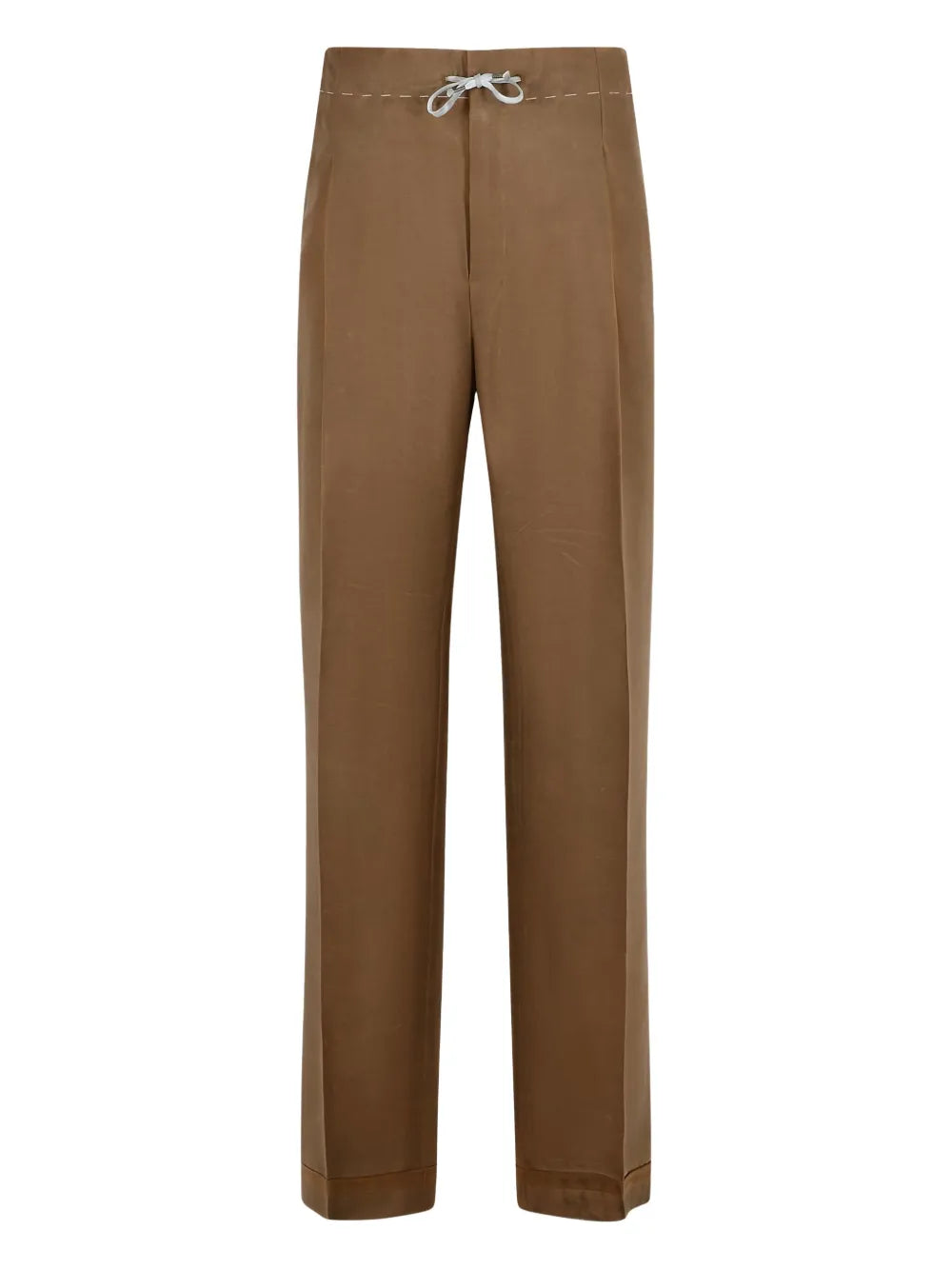 Maison Margiela pants con pliegues y cordones en la pretina - Marrón - imagen 1