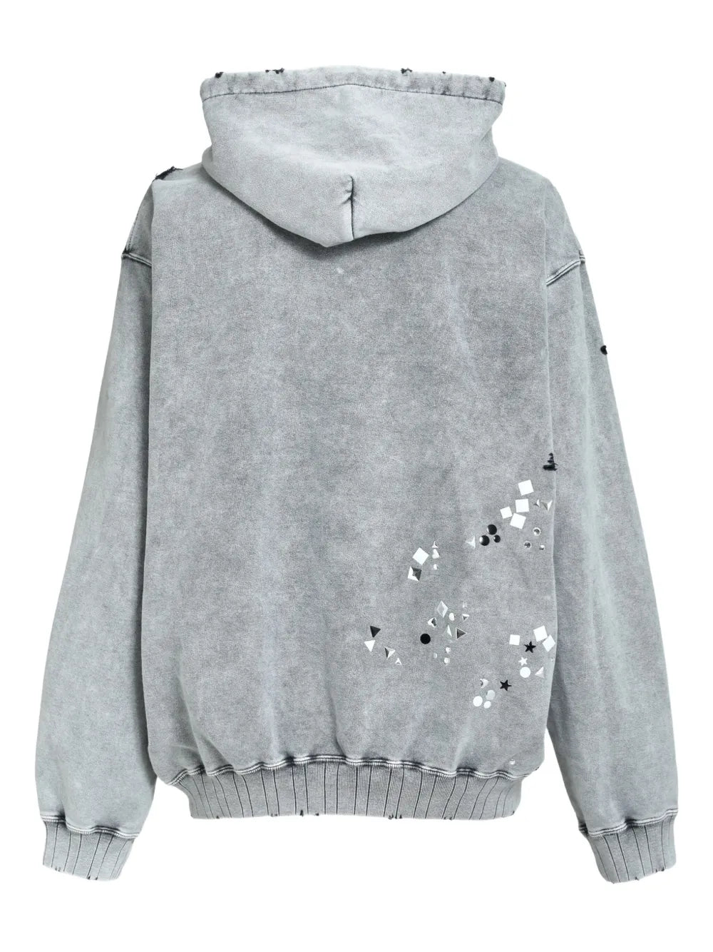 Maison MIHARA YASUHIRO hoodie con efecto envejecido - gris