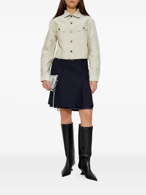 Maison Margiela falda midi con estampado de rayas diplomáticas - imagen 2