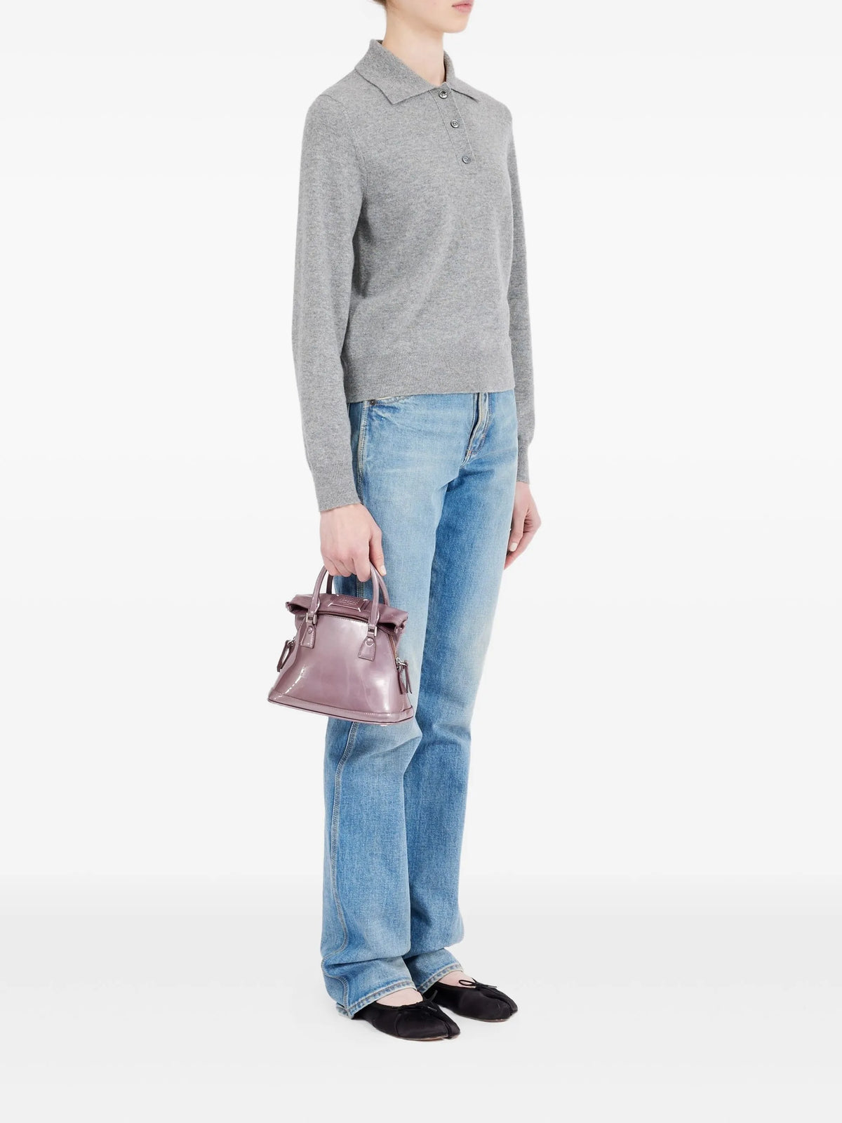 Maison Margiela tote 5AC mini - Morado - imagen 2
