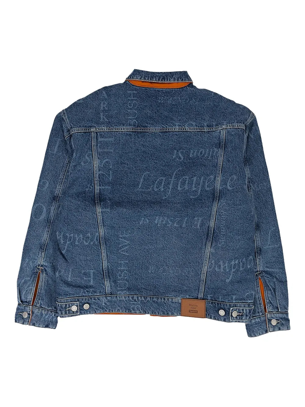 Supreme chamarra de mezclilla con texto estampado en colaboración con Martine Rose - Azul - imagen 3
