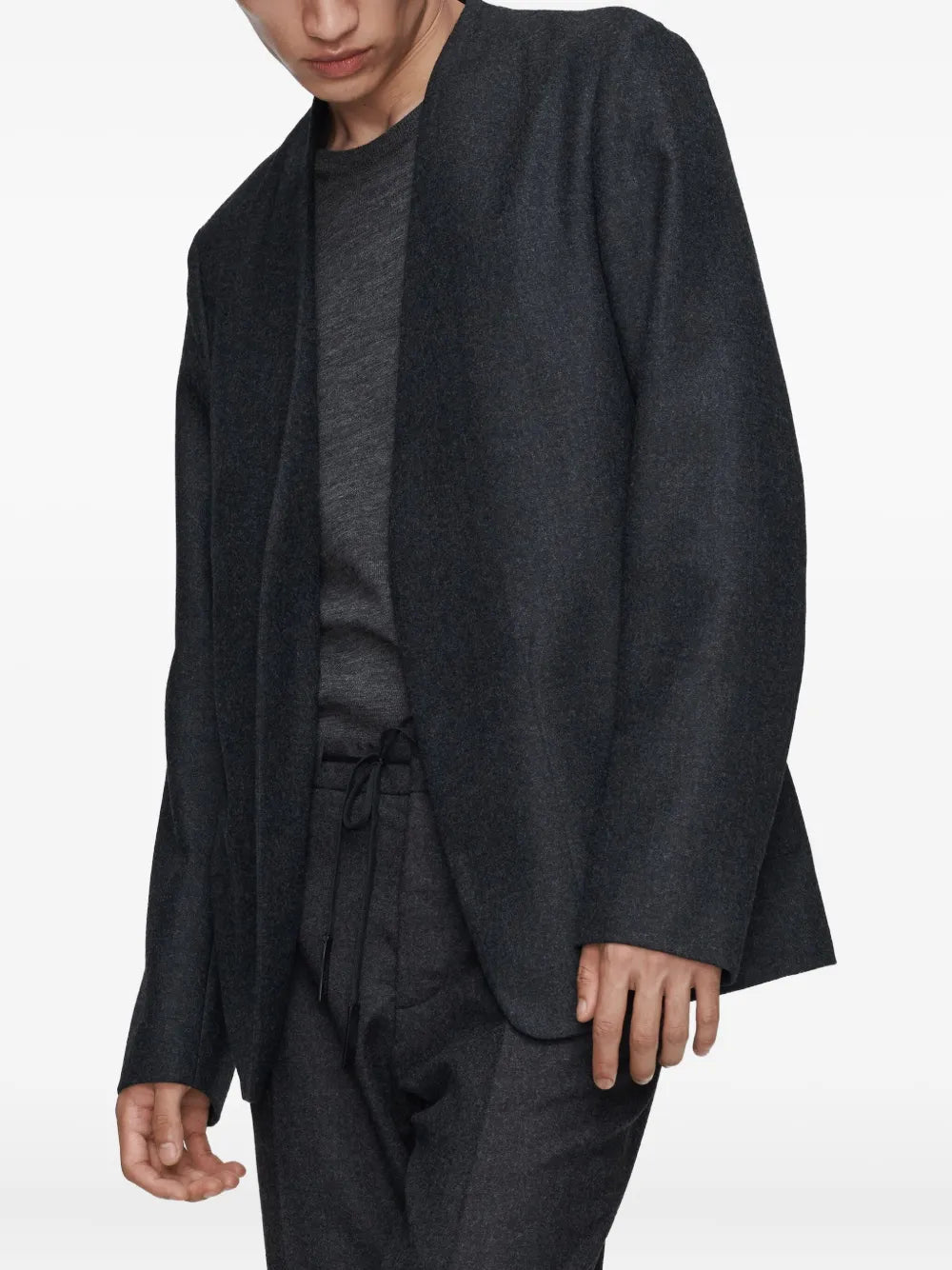 Maison Margiela blazer sin cuello con cuatro costuras - Gris - imagen 3