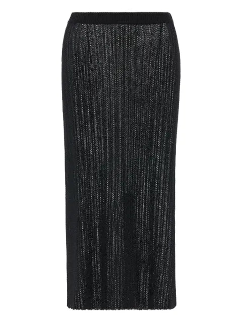 Maison Margiela falda midi tejida de canalé - imagen 1
