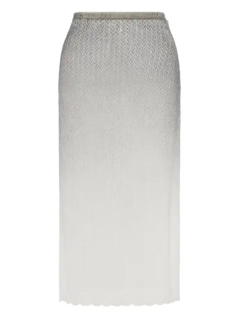 Maison Margiela falda midi con efecto sombreado - imagen 1