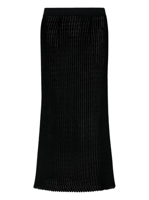 Maison Margiela falda midi tejida de canalé - imagen 1