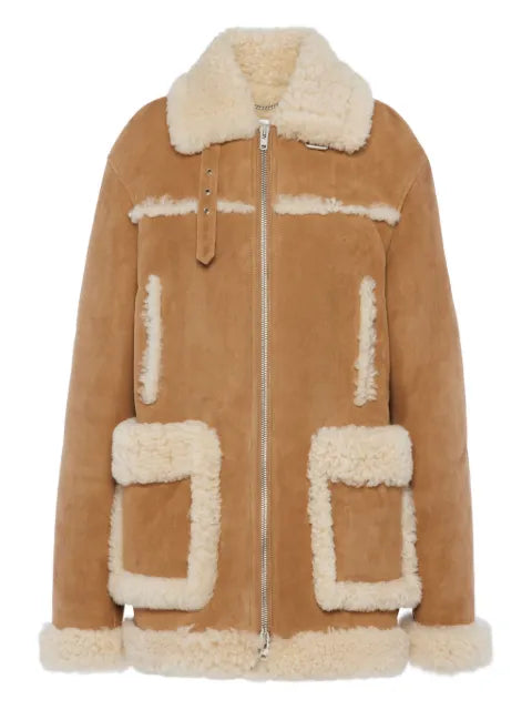 Maison Margiela chamarra de gamuza con ribete texturizado - imagen 1