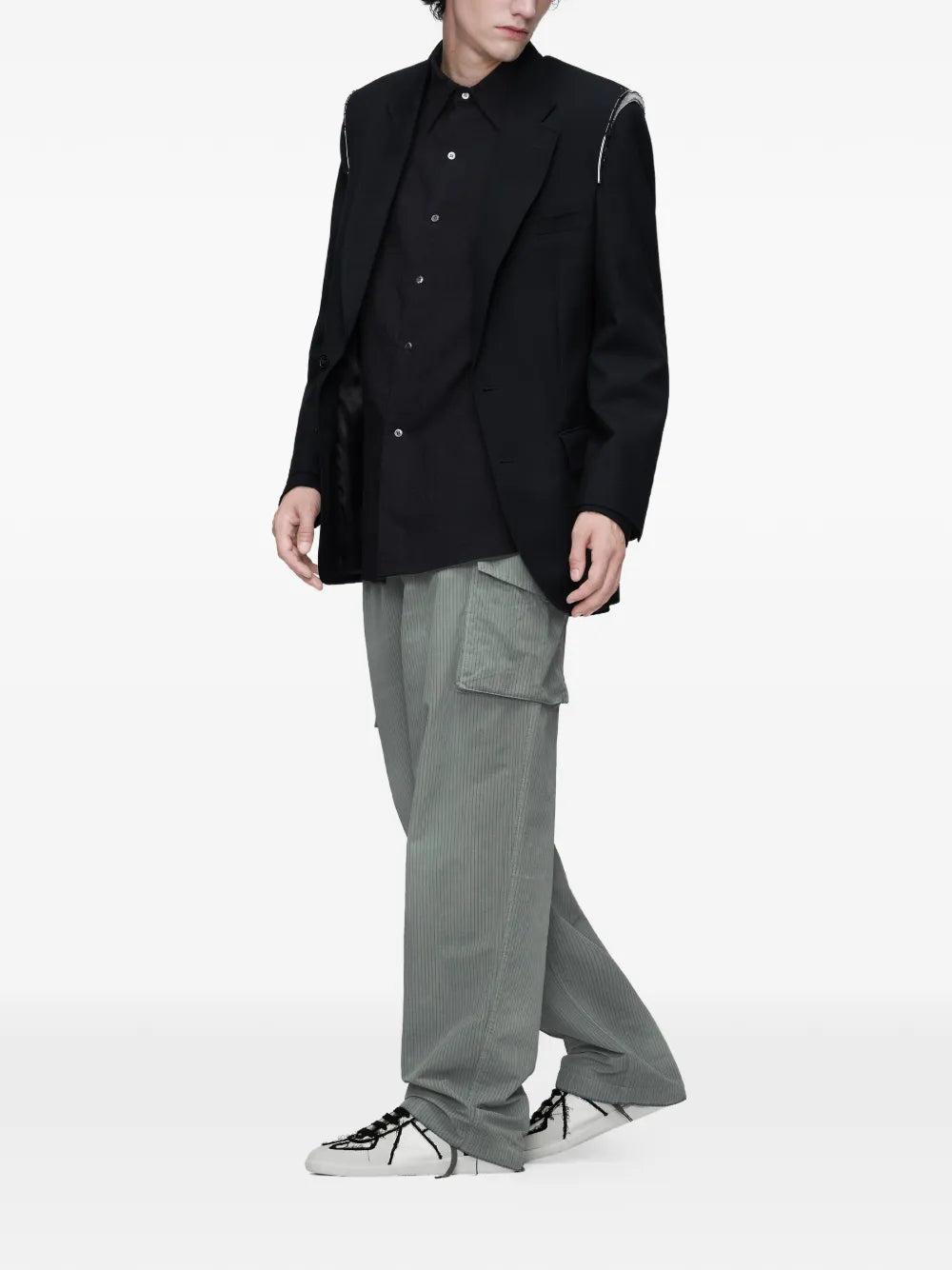 Maison Margiela pantalones cargo en mezcla de algodón - Gris - imagen 2