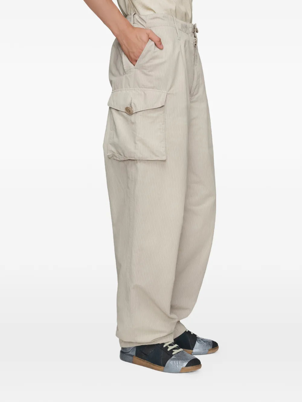 Maison Margiela pantalones cargo en mezcla de algodón - Neutro - imagen 4