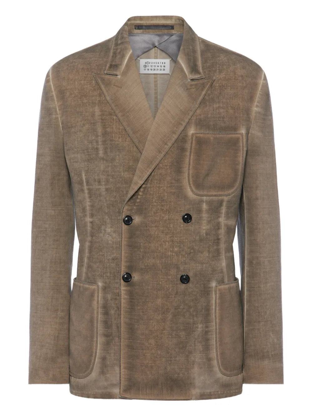 Maison Margiela chamarra de lana con doble botonadura - Marrón - imagen 1
