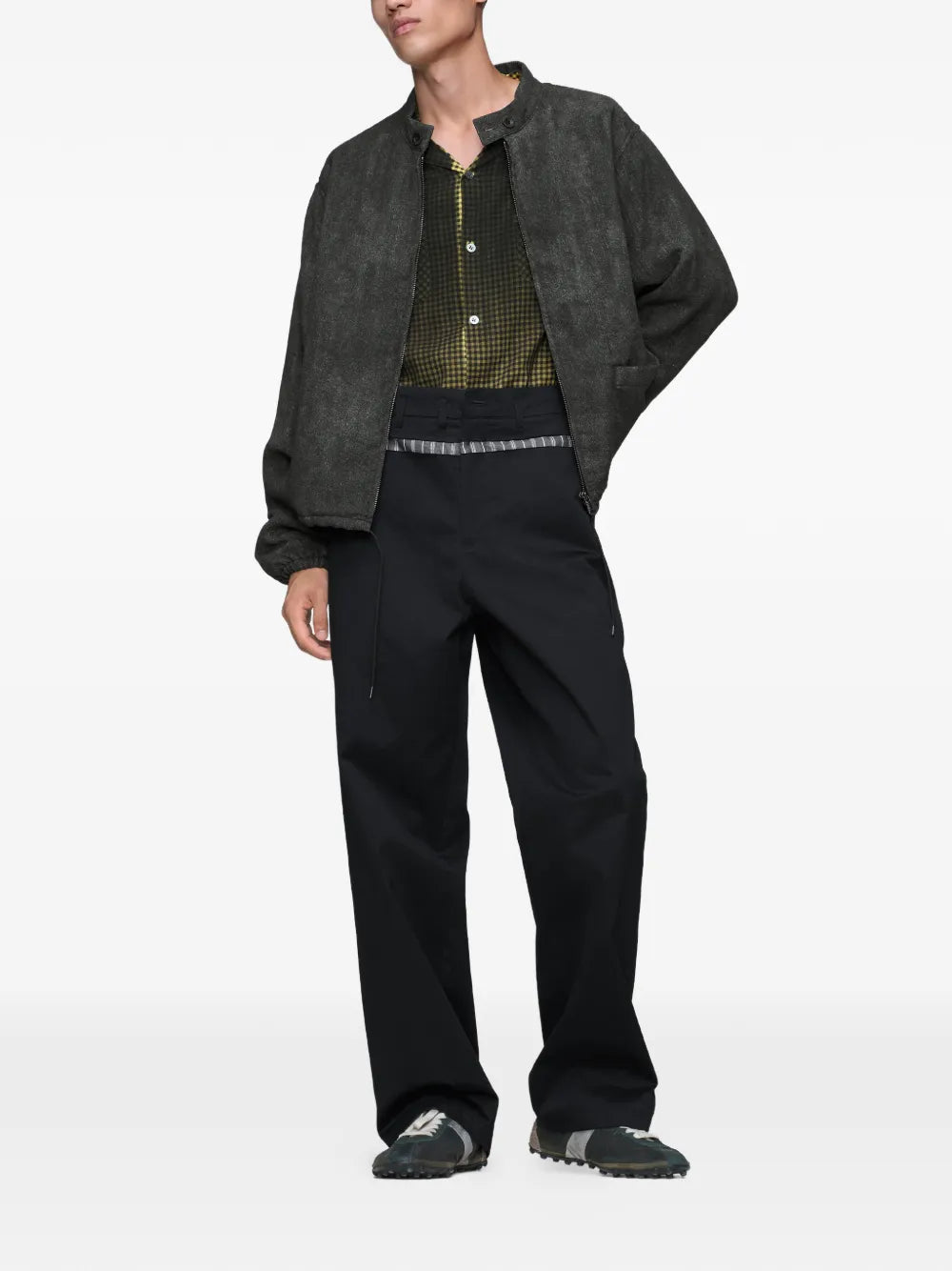 Maison Margiela camisa con motivo de cuadros - Negro - imagen 2
