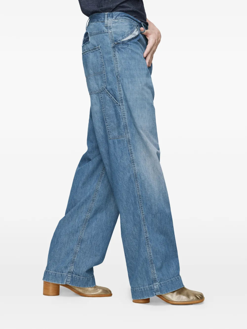 Maison Margiela jeans con parche del logo - Azul - imagen 4