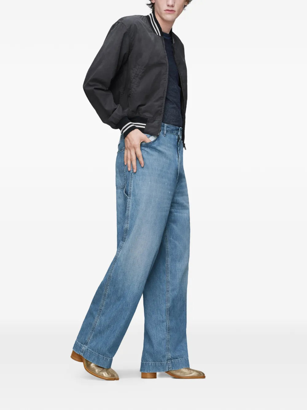 Maison Margiela jeans con parche del logo - Azul - imagen 2
