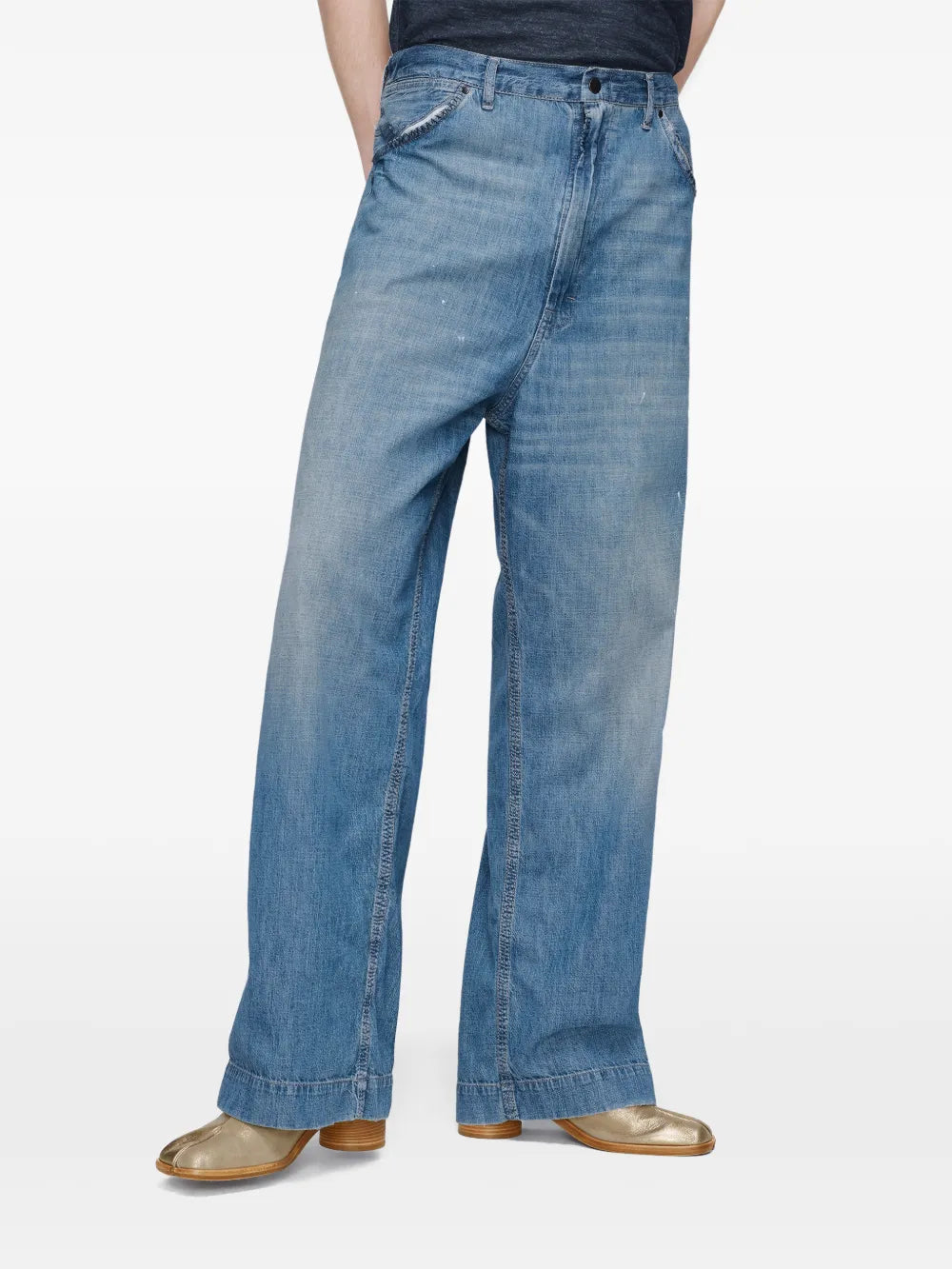 Maison Margiela jeans con parche del logo - Azul - imagen 3