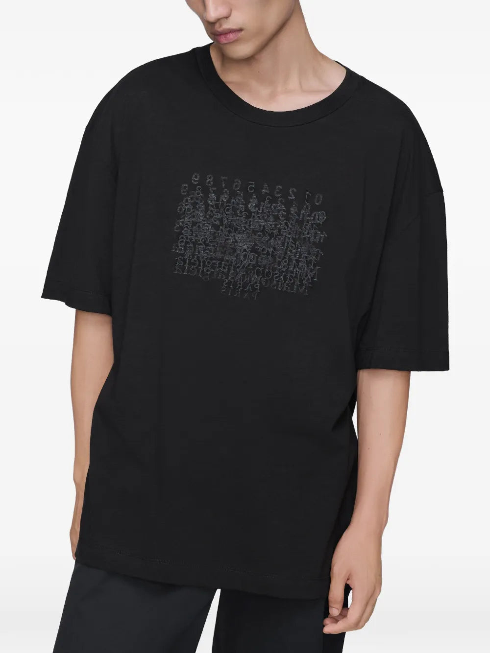 Maison Margiela playera numérica de algodón - Negro - imagen 3