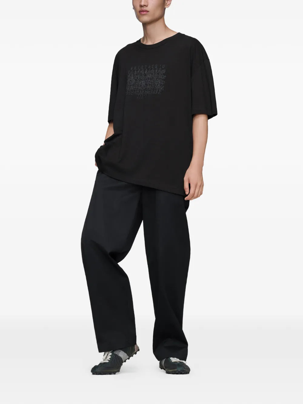 Maison Margiela playera numérica de algodón - Negro - imagen 2