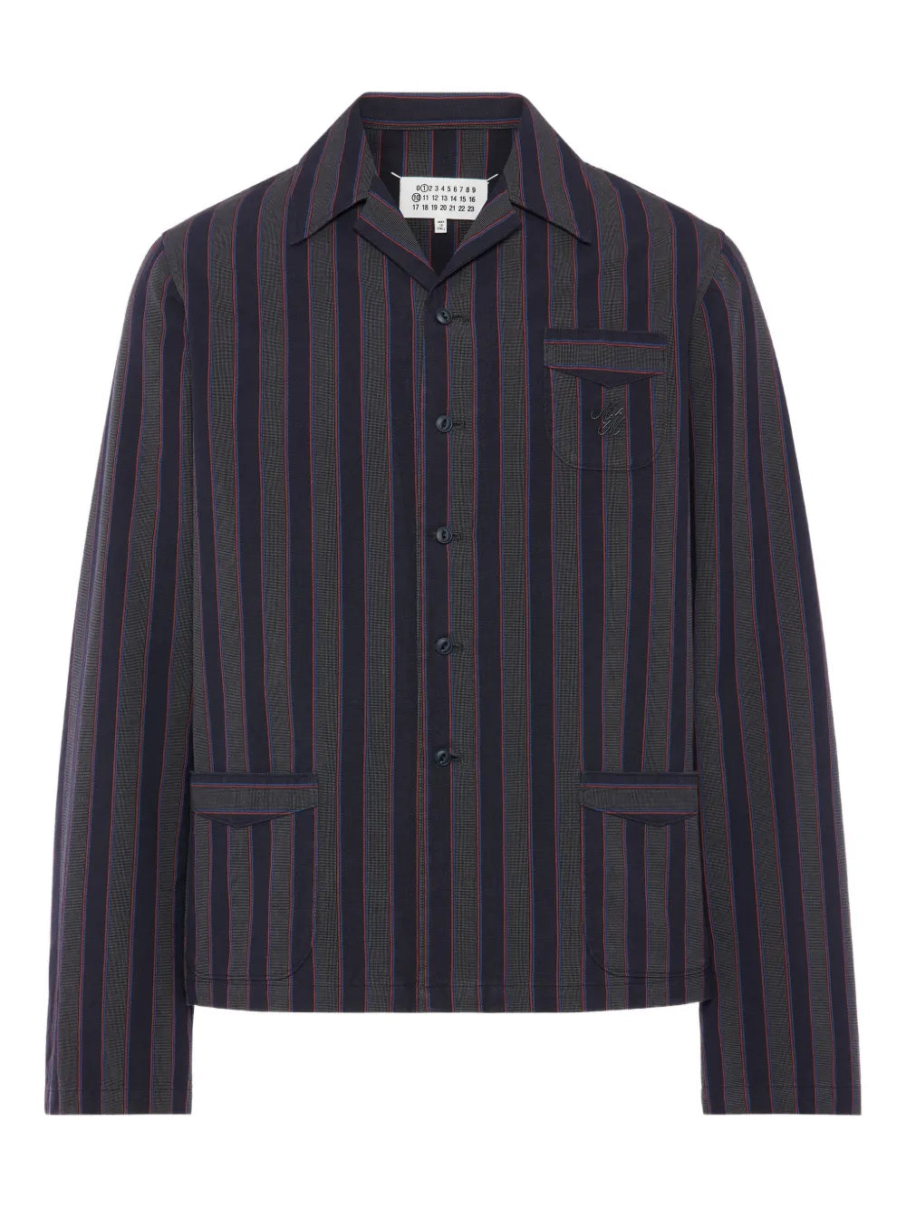 Maison Margiela camisa de algodón con motivo de rayas - Gris - imagen 1