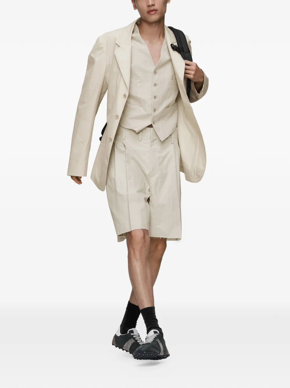 Maison Margiela chamarra de seda de algodón - Neutro - imagen 2