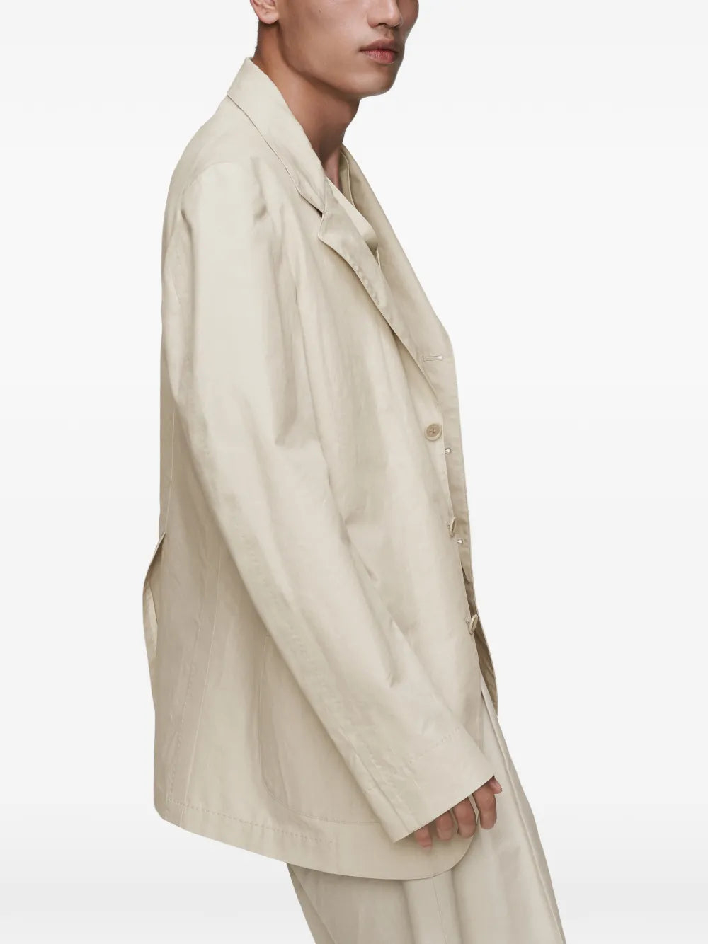 Maison Margiela chamarra de seda de algodón - Neutro - imagen 4
