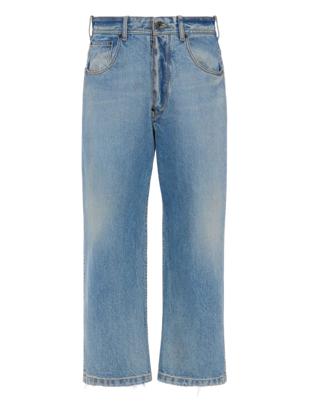 Maison Margiela jeans rectos con dobladillo sin rematar - Azul - imagen 1