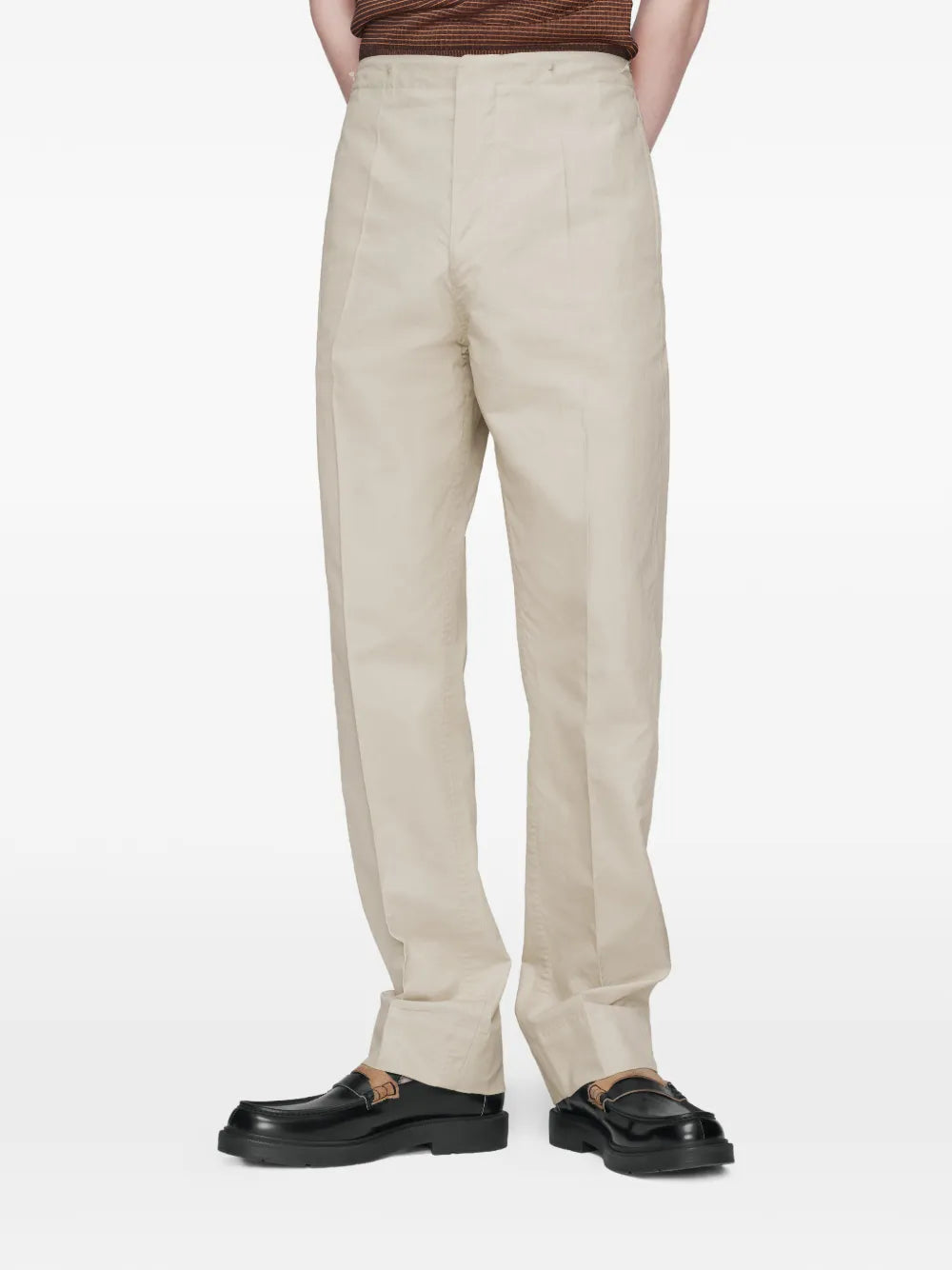 Maison Margiela pantalones de seda con pinzas - Neutro - imagen 3