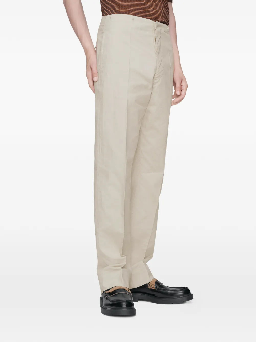 Maison Margiela pantalones de seda con pinzas - Neutro - imagen 4