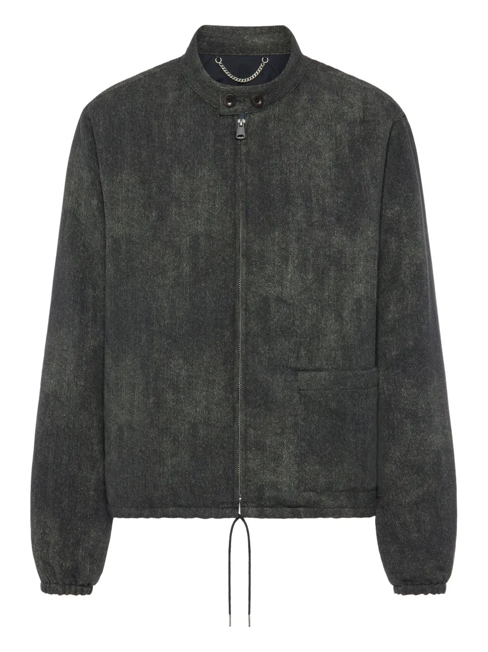 Maison Margiela chamarra de algodón con cierre - Gris - imagen 1