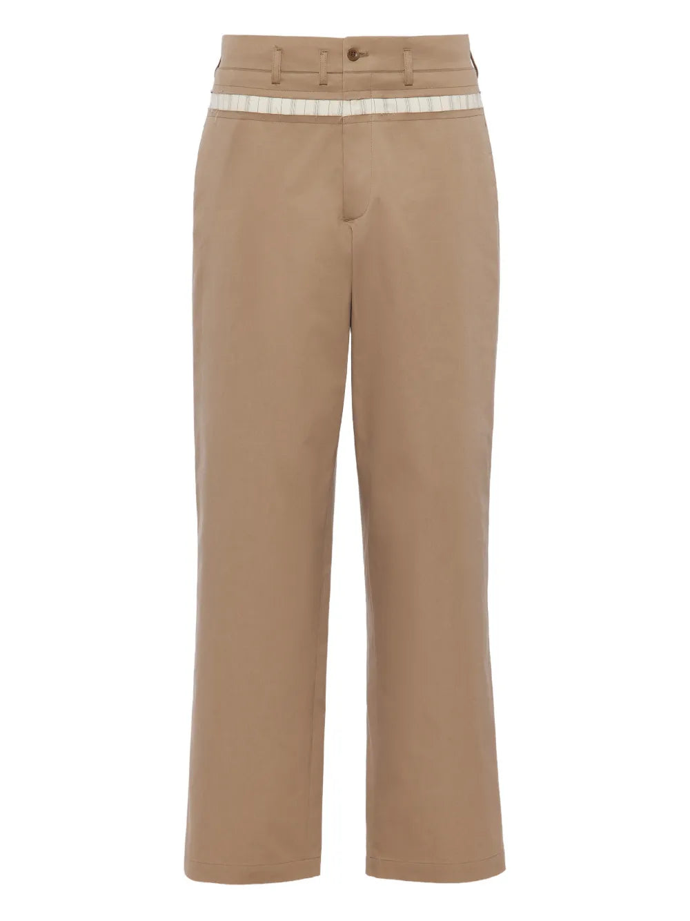Maison Margiela pantalones anchos de algodón encerado - Marrón - imagen 1