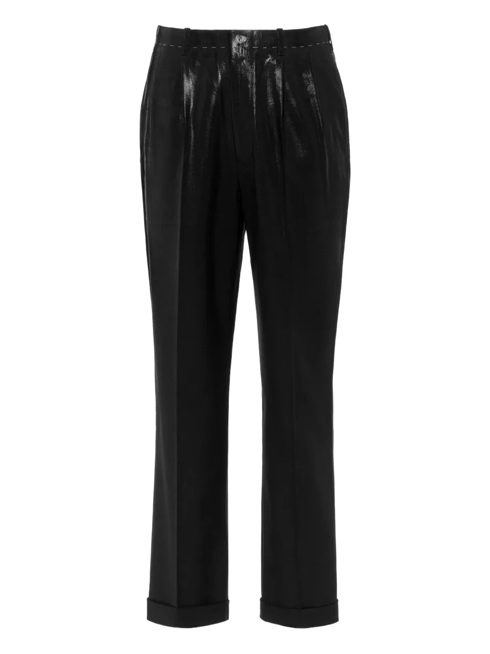 Maison Margiela pantalones con acabado revestido - Negro - imagen 1