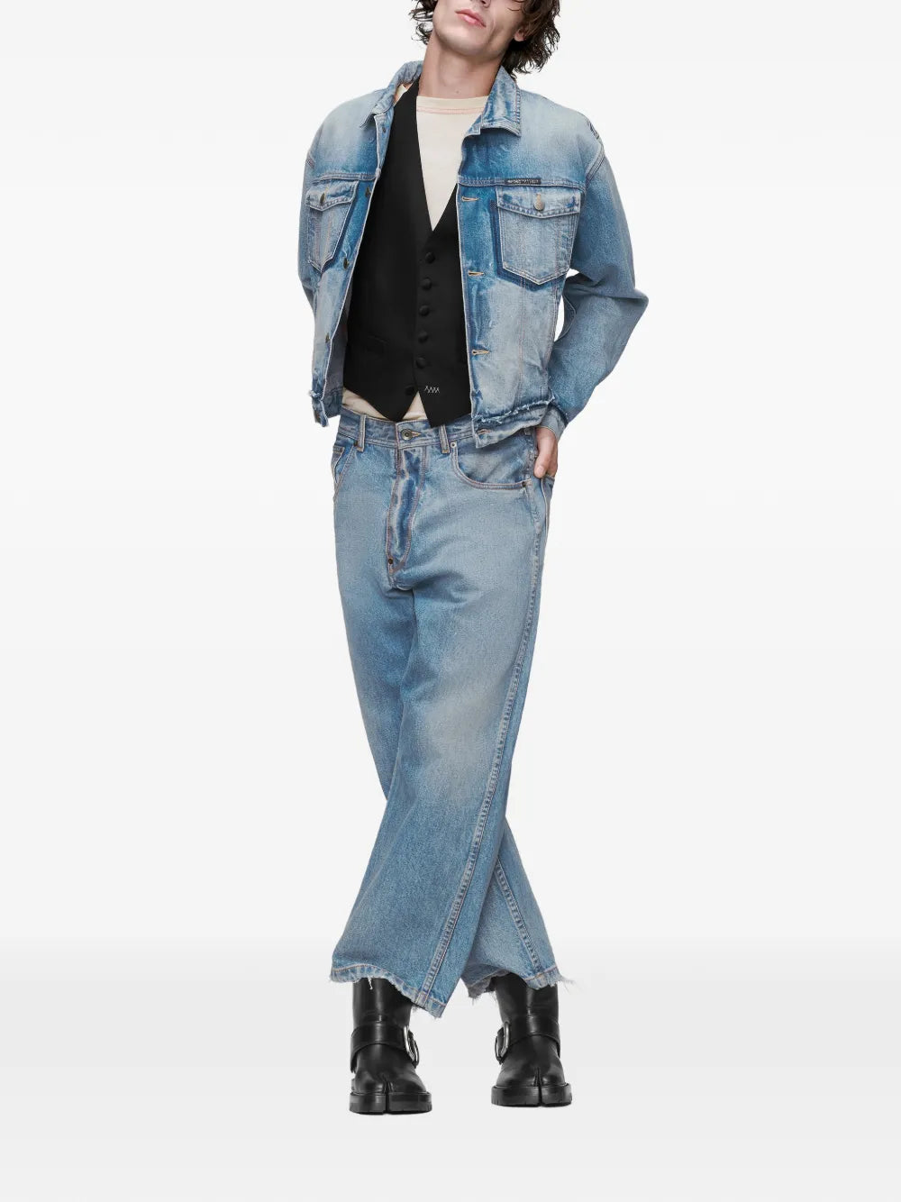 Maison Margiela chamarra con bolsillo - Azul - imagen 2