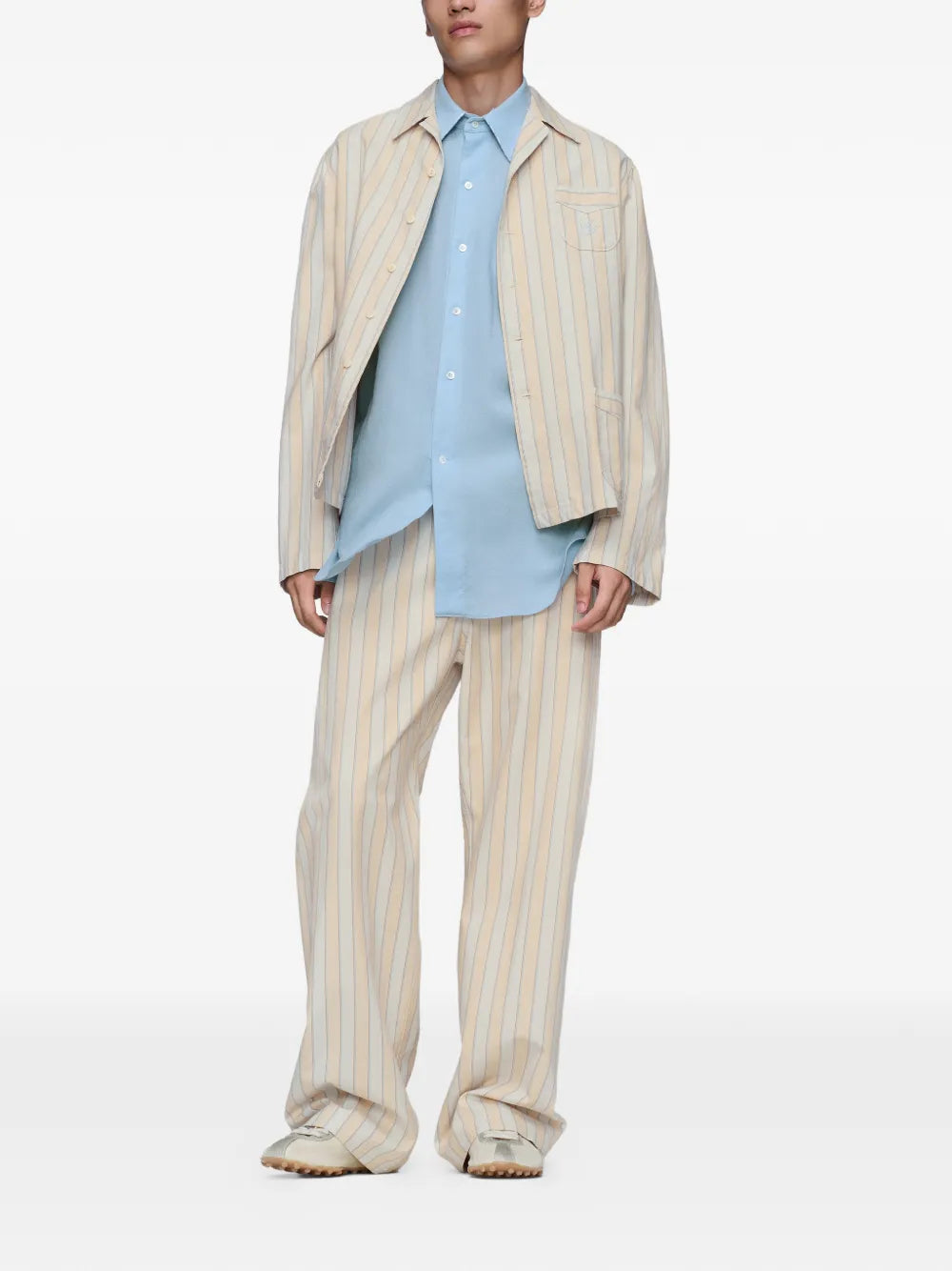 Maison Margiela pantalones con bolsillos y motivo de rayas - Neutro - imagen 2