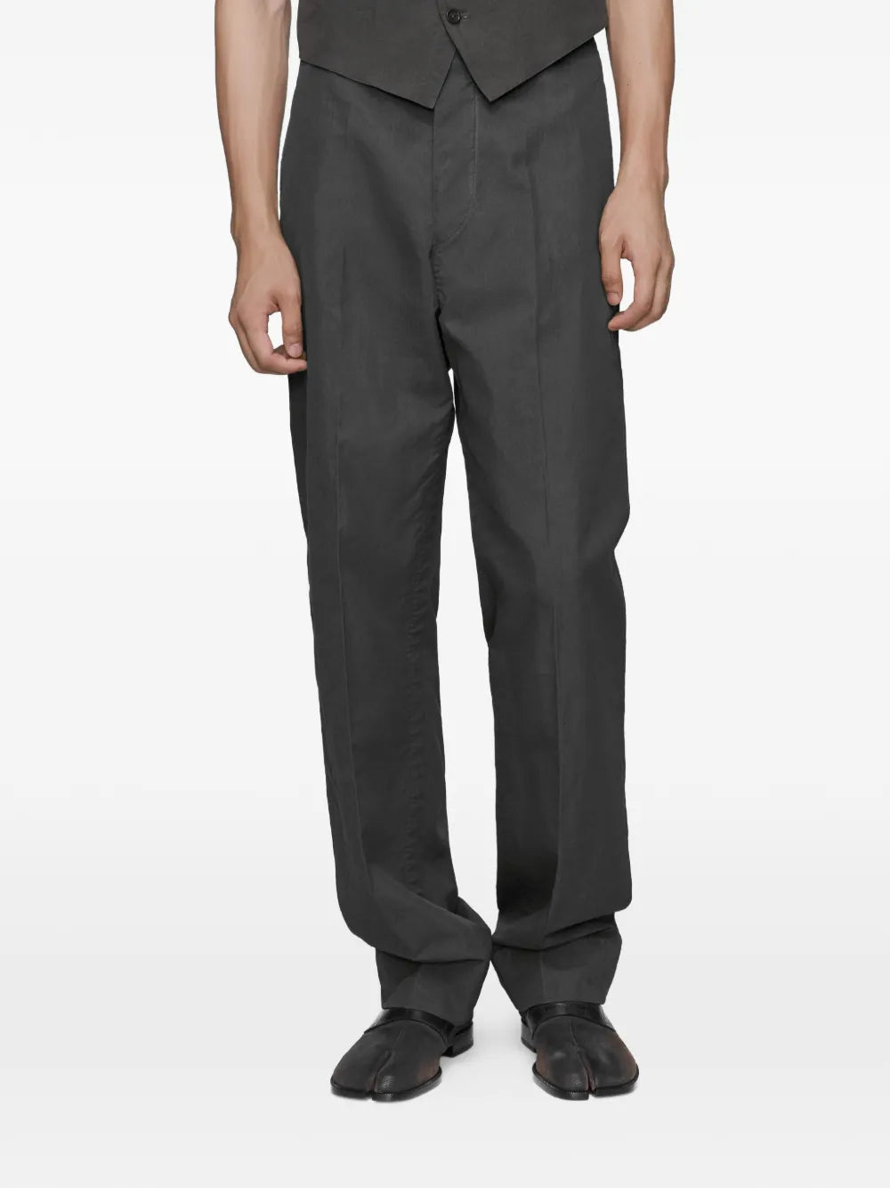 Maison Margiela pantalones de seda con pinzas - Gris - imagen 1